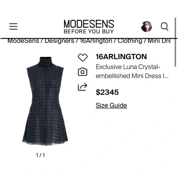 16ARLINGTON Luna Dress US 10 UK 14 Crystal Blue Black Mini Tunic Cocktail NWT - Picture 5 of 15